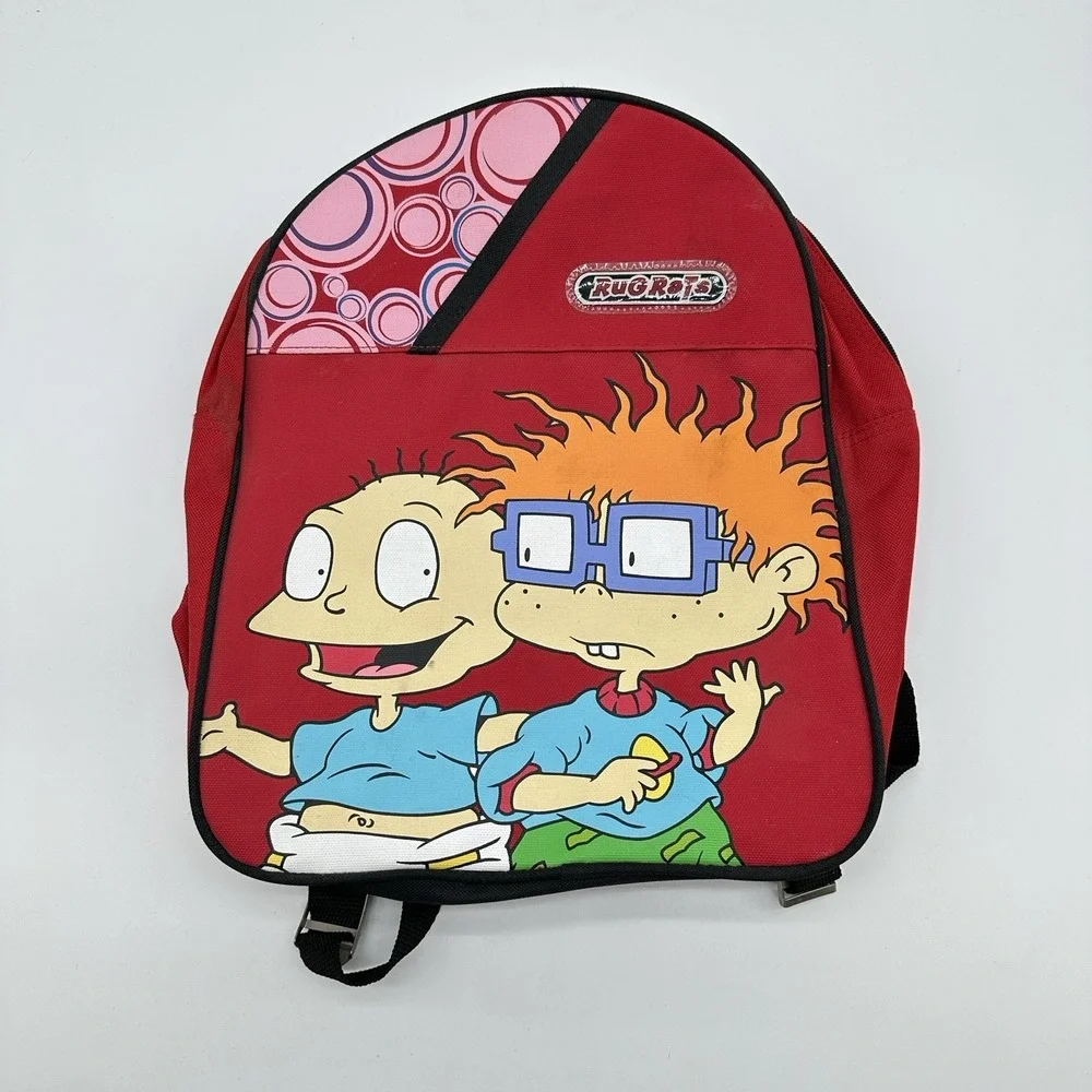 VTG Rugrats Nickelodeon Backpack Tommy Chuckie 1998 Kids Nostalgia Character Bag